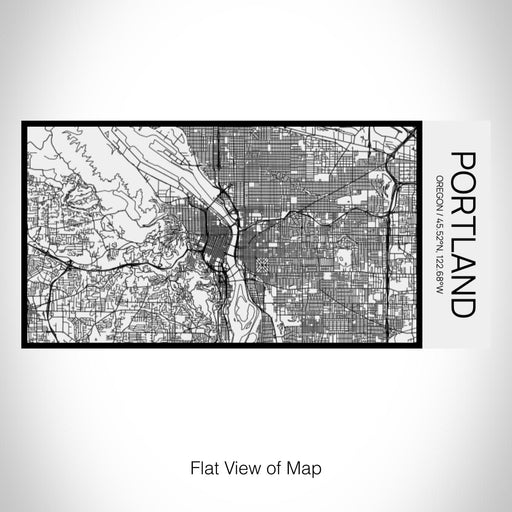 Rendered View of Portland Oregon Map on 17oz Stainless Steel Insulated Cola Bottle in Stainless in Matte White