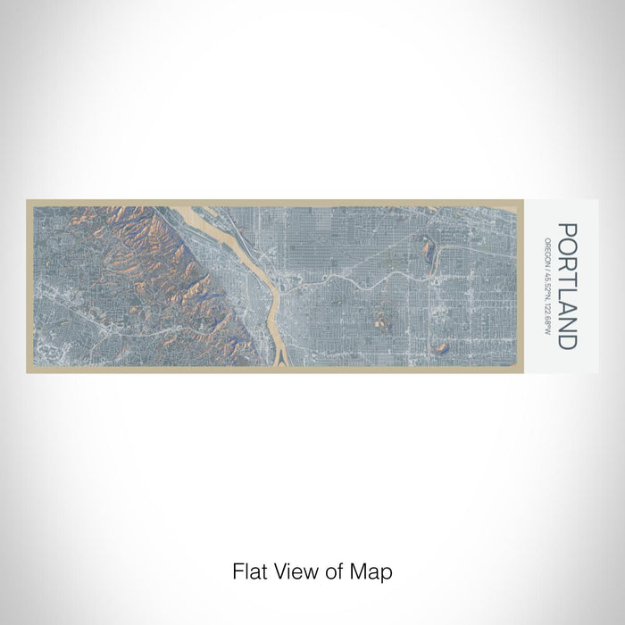 Rendered View of Portland Oregon Map on 10oz Stainless Steel Insulated Cup in Afternoon with Sliding Lid