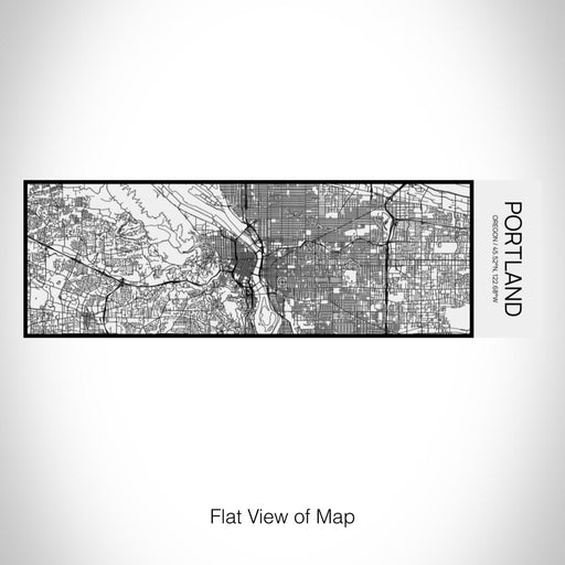 Rendered View of Portland Oregon Map on 10oz Stainless Steel Insulated Cup in Matte White with Sliding Lid