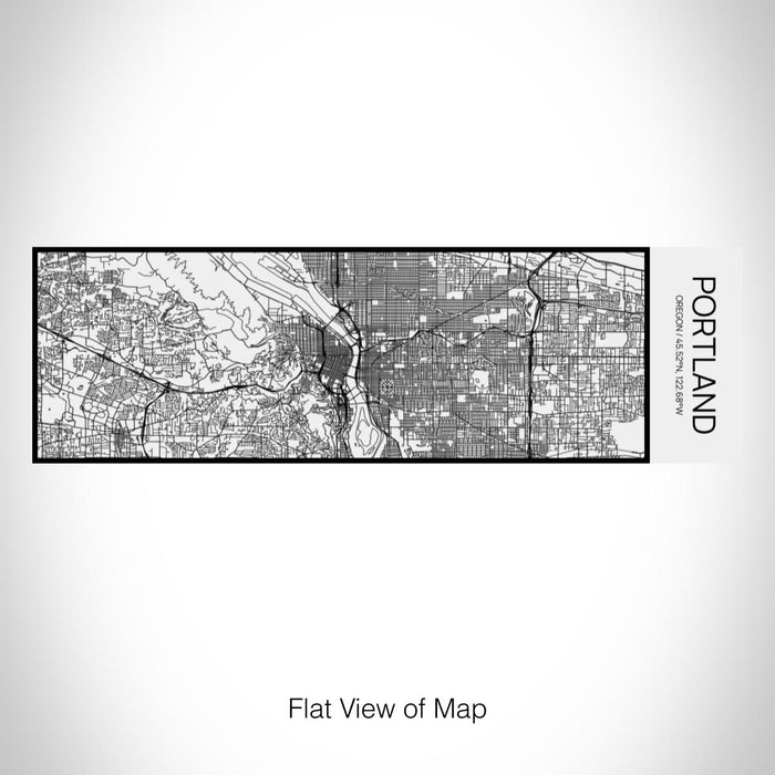 Rendered View of Portland Oregon Map on 10oz Stainless Steel Insulated Cup in Matte White with Sliding Lid