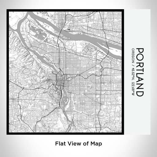 Rendered View of Portland Oregon Map on 17oz Stainless Steel Insulated Tumbler in Classic Map Style