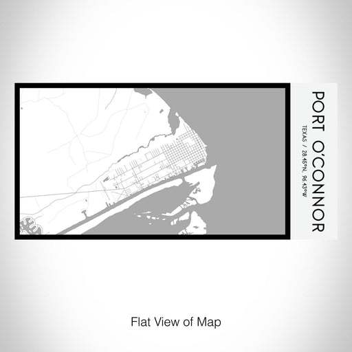 Rendered View of Port O'Connor Texas Map on 17oz Stainless Steel Insulated Bottle with printed classic style map