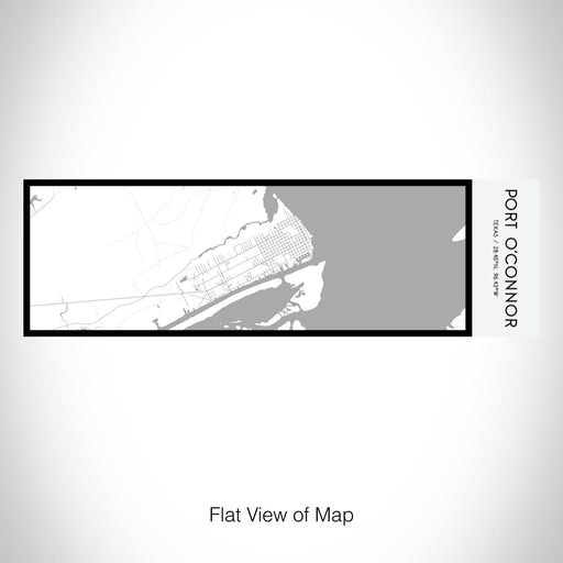 Rendered View of Port O'Connor Texas Map on 10oz Stainless Steel Insulated Cup in Classic with Sliding Lid