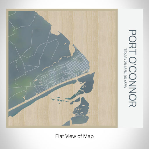 Rendered View of Port O'Connor Texas Map on 17oz Stainless Steel Insulated Tumbler in Afternoon Map Style