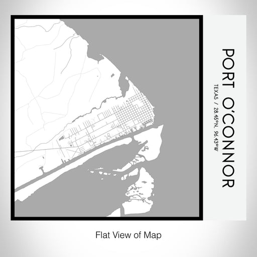 Rendered View of Port O'Connor Texas Map on 17oz Stainless Steel Insulated Tumbler in Classic Map Style