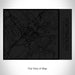 Rendered View of Portsmouth New Hampshire Map on 20oz Stainless Steel Insulated Bottle with Bamboo Top in Matte Black with printed Tactile Lines Map in Black
