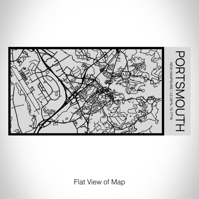 Rendered View of Portsmouth New Hampshire Map on 17oz Stainless Steel Insulated Cola Bottle in Stainless