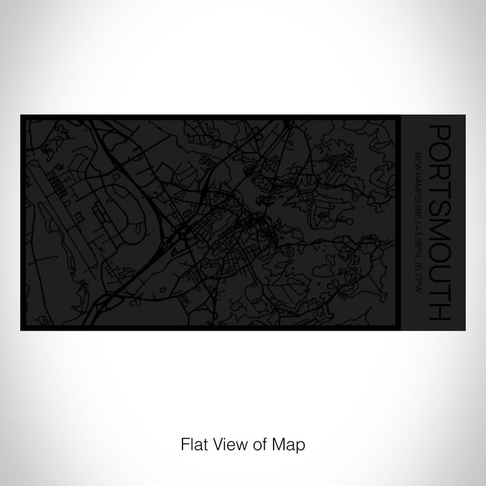 Rendered View of Portsmouth New Hampshire Map on 17oz Stainless Steel Insulated Cola Bottle in Stainless in Matte Black
