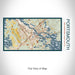 Rendered View of Portsmouth New Hampshire Map on 17oz Stainless Steel Insulated Bottle with printed woodblock style map