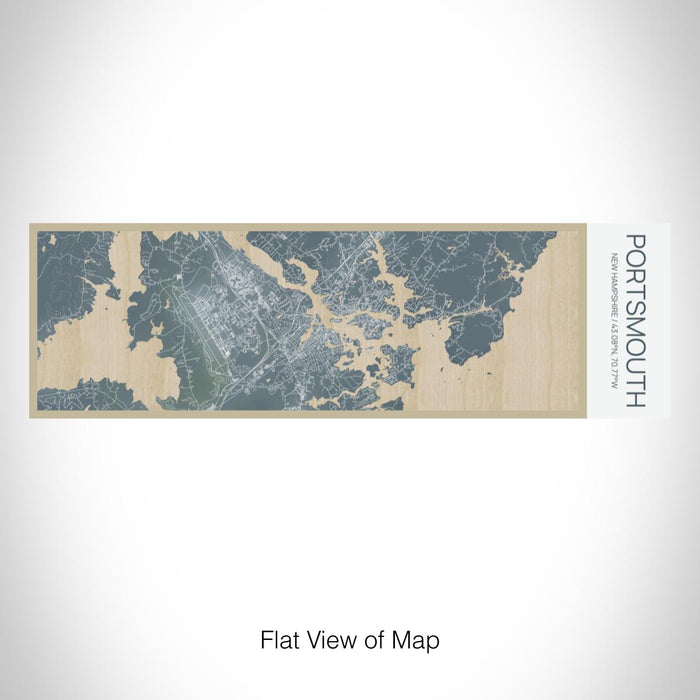 Rendered View of Portsmouth New Hampshire Map on 10oz Stainless Steel Insulated Cup in Afternoon with Sliding Lid