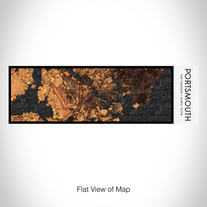Rendered View of Portsmouth New Hampshire Map on 10oz Stainless Steel Insulated Cup in Ember with Sliding Lid