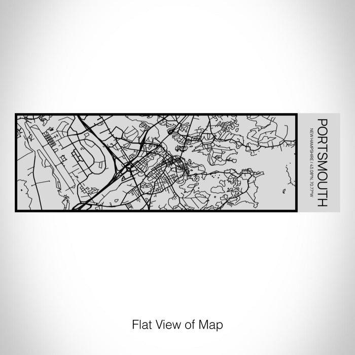 Rendered View of Portsmouth New Hampshire Map on 10oz Stainless Steel Insulated Cup with Sipping Lid