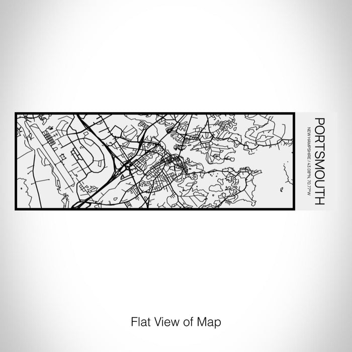 Rendered View of Portsmouth New Hampshire Map on 10oz Stainless Steel Insulated Cup in Matte White with Sliding Lid