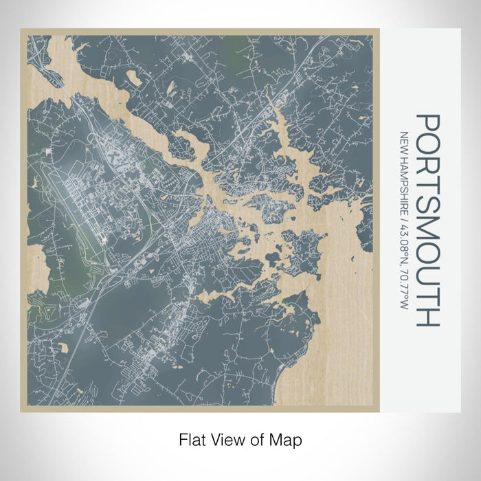 Rendered View of Portsmouth New Hampshire Map on 17oz Stainless Steel Insulated Tumbler in Afternoon Map Style