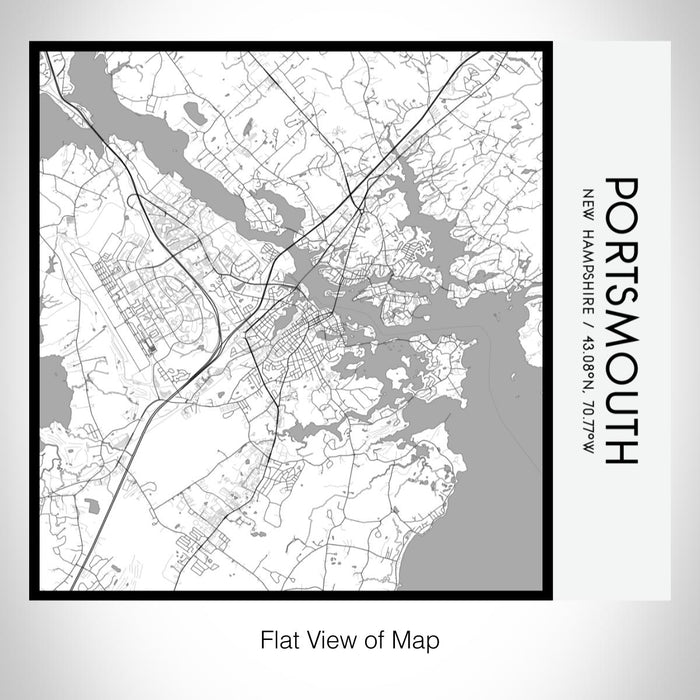 Rendered View of Portsmouth New Hampshire Map on 17oz Stainless Steel Insulated Tumbler in Classic Map Style