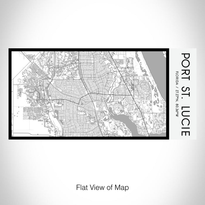 Rendered View of Port St. Lucie Florida Map on 17oz Stainless Steel Insulated Bottle with printed classic style map