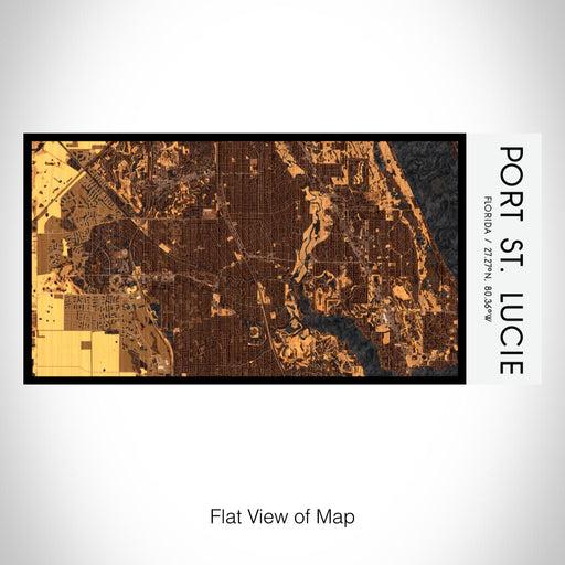 Rendered View of Port St. Lucie Florida Map on 17oz Stainless Steel Insulated Bottle with printed ember style map