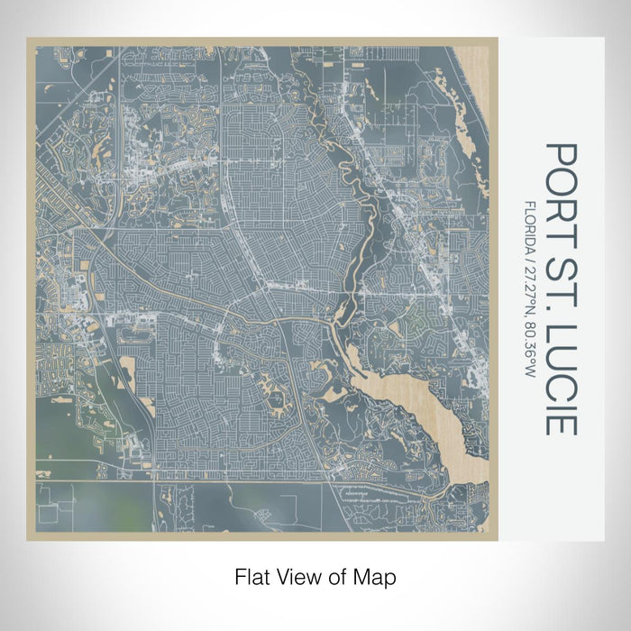 Rendered View of Port St. Lucie Florida Map on 17oz Stainless Steel Insulated Tumbler in Afternoon Map Style