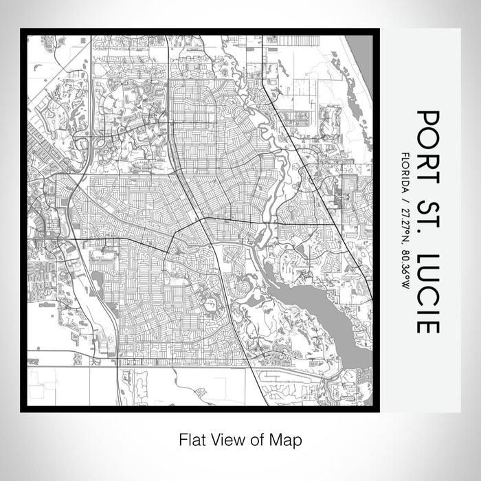 Rendered View of Port St. Lucie Florida Map on 17oz Stainless Steel Insulated Tumbler in Classic Map Style