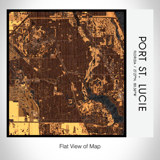 Rendered View of Port St. Lucie Florida Map on 17oz Stainless Steel Insulated Tumbler in Ember Map Style