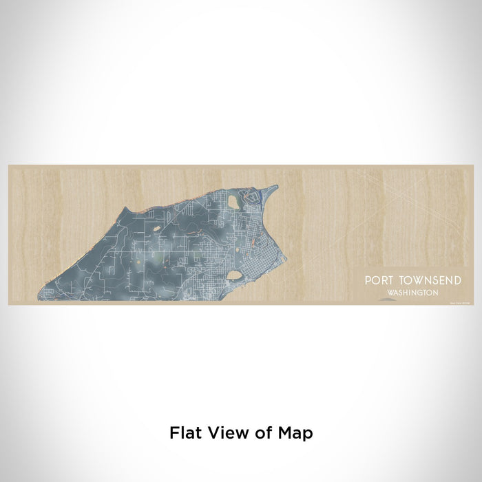 Flat View of Map Custom Port Townsend Washington Map Enamel Mug in Afternoon