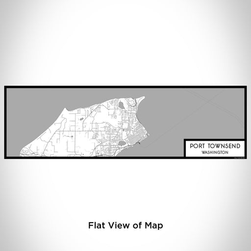 Flat View of Map Custom Port Townsend Washington Map Enamel Mug in Classic