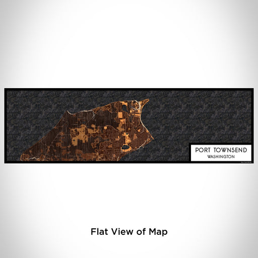 Flat View of Map Custom Port Townsend Washington Map Enamel Mug in Ember