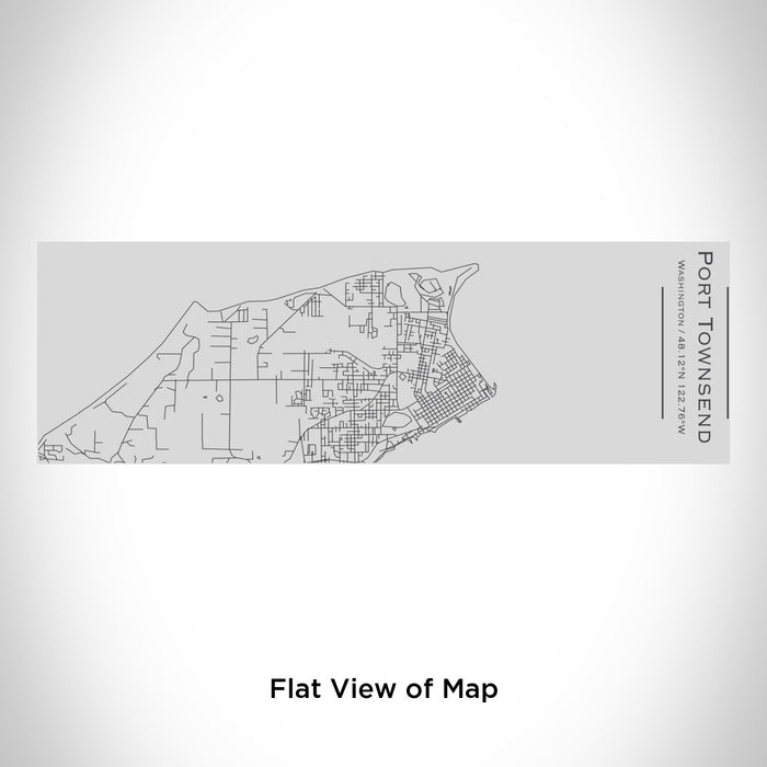 Rendered View of Port Townsend Washington Map Engraving on 10oz Stainless Steel Insulated Cup with Sipping Lid