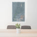 24x36 Powell Butte Oregon Map Print Portrait Orientation in Afternoon Style Behind 2 Chairs Table and Potted Plant