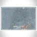 Powell Butte Oregon Map Print Landscape Orientation in Afternoon Style With Shaded Background