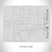 Rendered View of Powell Butte Oregon Map on 20oz Stainless Steel Insulated Bottle with Bamboo Top