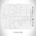Rendered View of Powell Butte Oregon Map on 20oz Stainless Steel Insulated Bottle with Bamboo Top in White