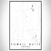 Powell Butte Oregon Map Print Portrait Orientation in Classic Style With Shaded Background