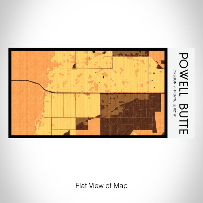 Rendered View of Powell Butte Oregon Map on 17oz Stainless Steel Insulated Bottle with printed ember style map
