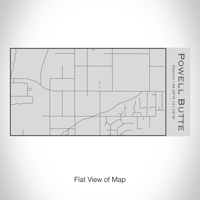 Rendered View of Powell Butte Oregon Map on 17oz Stainless Steel Insulated Cola Bottle