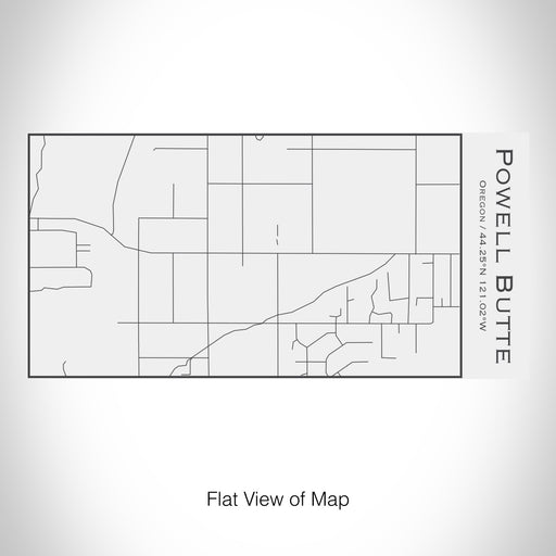 Rendered View of Powell Butte Oregon Map on 17oz Stainless Steel Insulated Cola Bottle in White