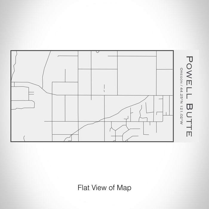 Rendered View of Powell Butte Oregon Map on 17oz Stainless Steel Insulated Cola Bottle in White