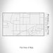 Rendered View of Powell Butte Oregon Map on 17oz Stainless Steel Insulated Cola Bottle in White