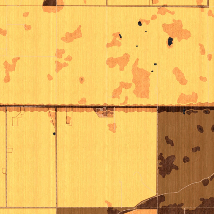 Powell Butte Oregon Map Print in Ember Style Zoomed In Close Up Showing Details