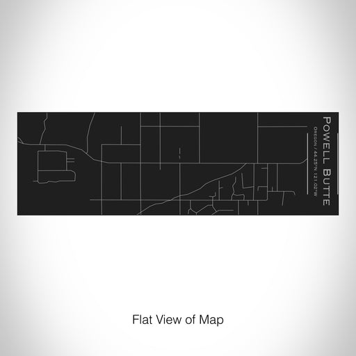 Rendered View of Powell Butte Oregon Map on 10oz Stainless Steel Insulated Cup with Sliding Lid in Black