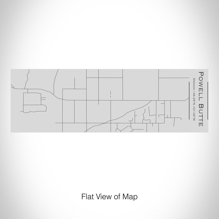 Rendered View of Powell Butte Oregon Map on 10oz Stainless Steel Insulated Cup with Sipping Lid