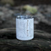 Powell Butte Oregon Custom City Map Inscription Coordinates on 10oz Stainless Steel Insulated Cup with Sliding Lid in White