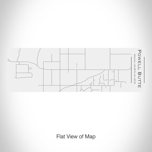 Rendered View of Powell Butte Oregon Map on 10oz Stainless Steel Insulated Cup with Sliding Lid in White