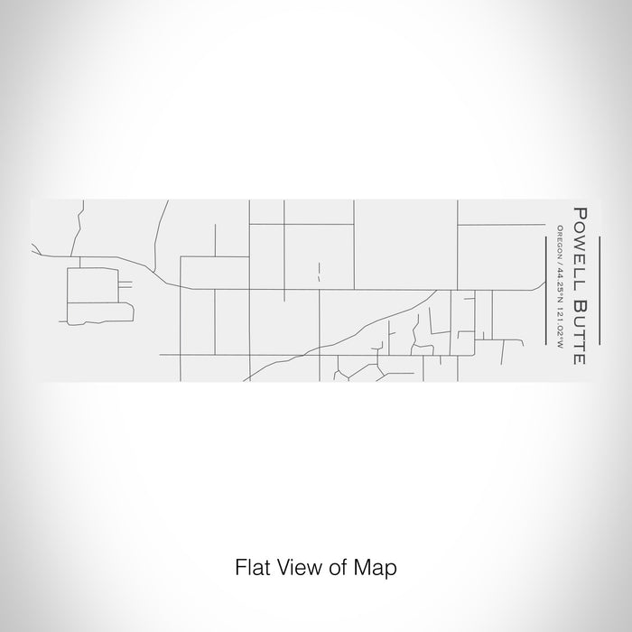 Rendered View of Powell Butte Oregon Map on 10oz Stainless Steel Insulated Cup with Sliding Lid in White