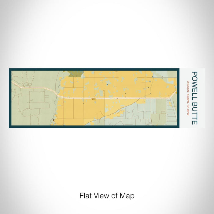 Rendered View of Powell Butte Oregon Map on 10oz Stainless Steel Insulated Cup in Woodblock with Sliding Lid