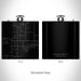 Rendered View of Powell Butte Oregon Map on 6oz Stainless Steel Flask in Black