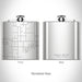 Rendered View of Powell Butte Oregon Map on 6oz Stainless Steel Flask