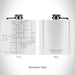 Rendered View of Powell Butte Oregon Map on 6oz Stainless Steel Flask in White