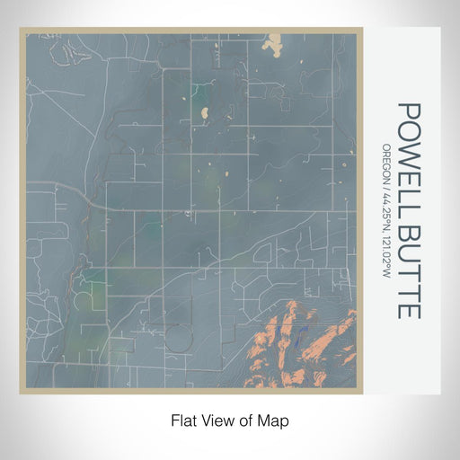 Rendered View of Powell Butte Oregon Map on 17oz Stainless Steel Insulated Tumbler in Afternoon Map Style