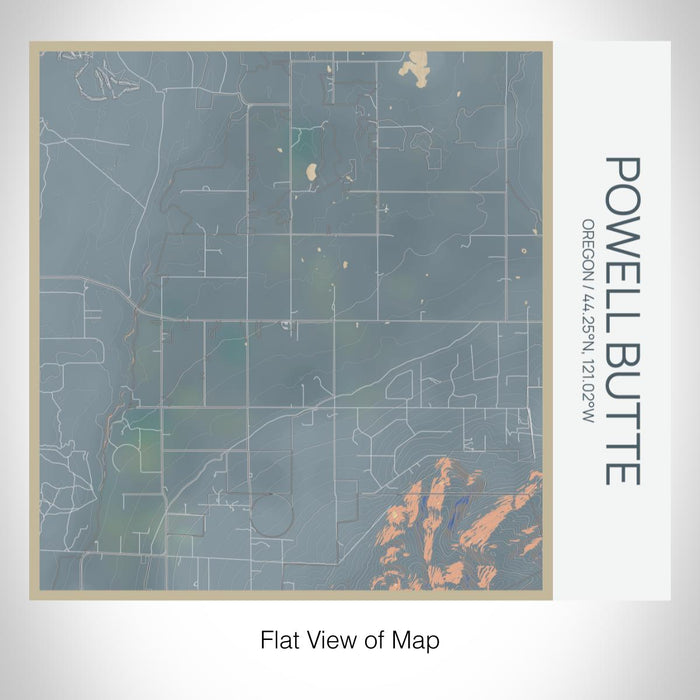 Rendered View of Powell Butte Oregon Map on 17oz Stainless Steel Insulated Tumbler in Afternoon Map Style